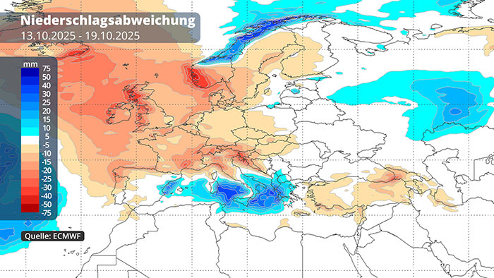 Regen 13. bis 19. Oktober
