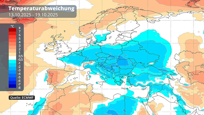 Temperaturen 13. bis 19. Oktober