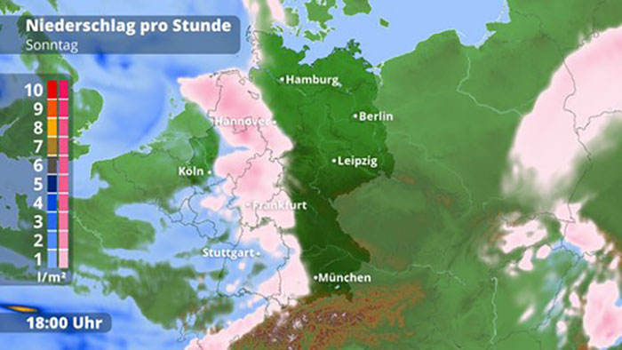 Schneefall am Sonntag