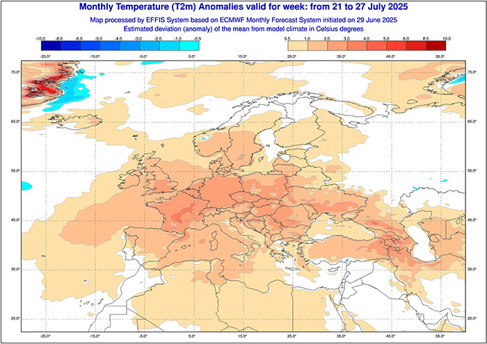 ECMWF Julitemperaturen 3
