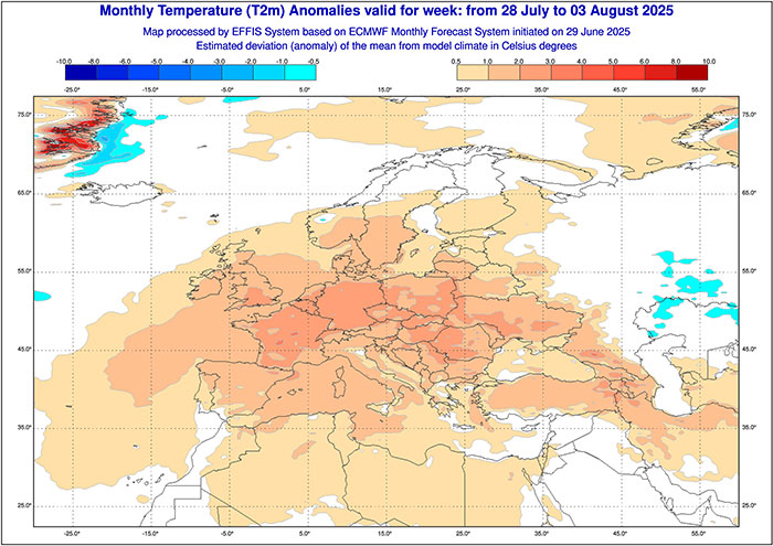 ECMWF Julitemperaturen 4
