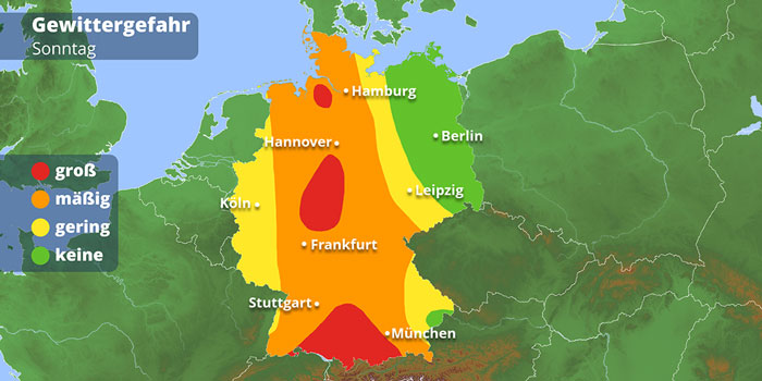 Gewittergefahr am 8. September 2024