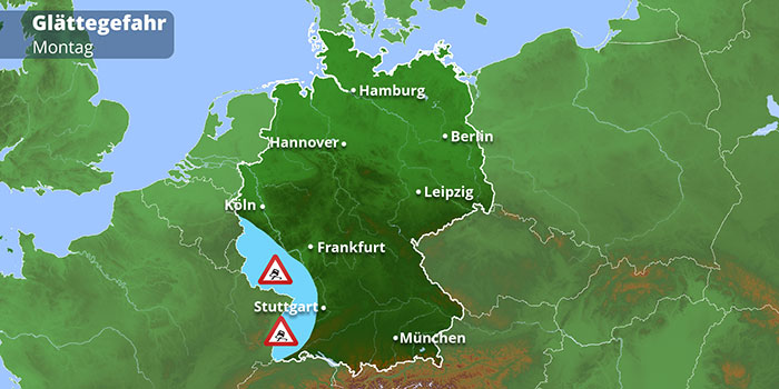 Glättegefahr am 10. Februar