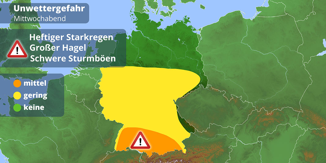 Unwettergefahr am 31. Juli 2024 abends