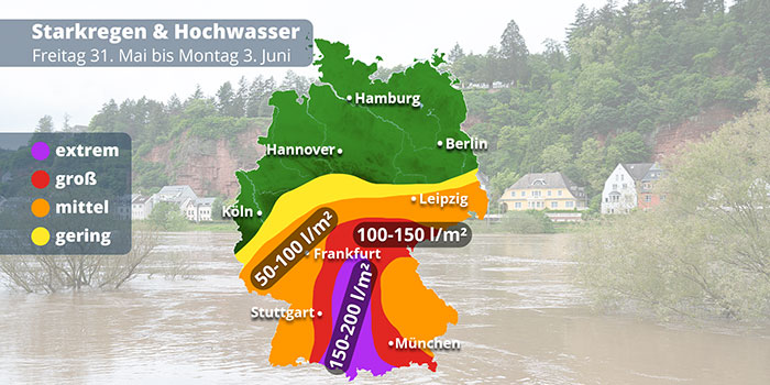 Unwetterkarte Regenmengen Deutschland
