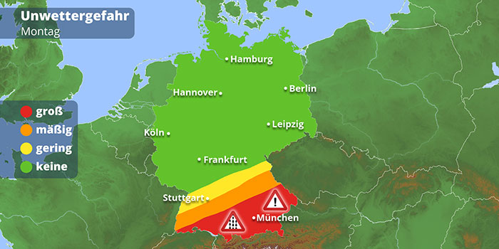 Unwetterwarnkarte 3.6.2024
