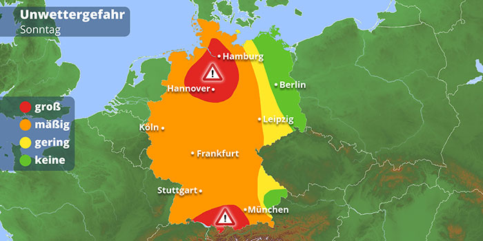 Unwettergefahr 21. Juli 2024