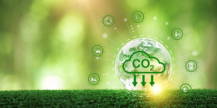 CO2 Erdkugel grün
