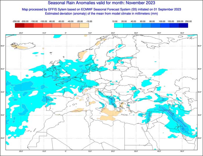 Wetter November 2023 Wettermodell mit drastischer Änderung