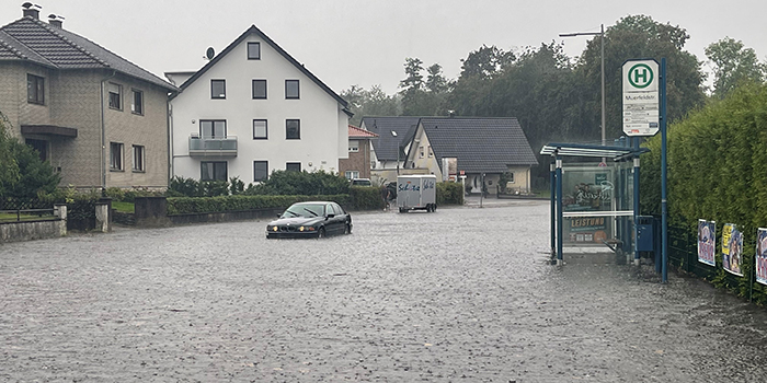 Starkregen in Bielefeld