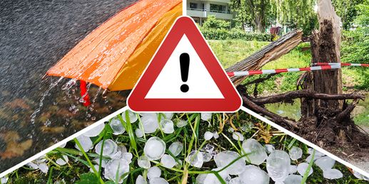 Nach der Glut die Flut! Hier drohen Starkregen, Hagel und Sturm
