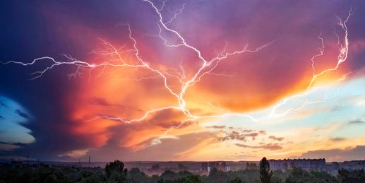 Gewitter mit Sturmgefahr vertreiben Gluthitze