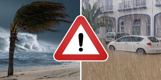 Unwettergefahr in Spanien und Portugal