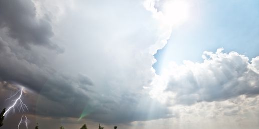 Gewitterwolken verteilen Regen ungleich