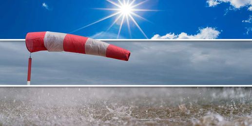 Starkregen, Sturm, Sonne - das bringt der Tag bei dir