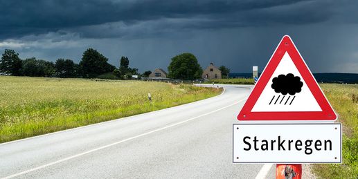 Unwettergefahr durch Starkregen!