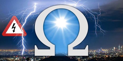 Omega-Lage mit Sonne und Gewittern