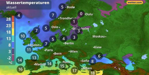 Video Wetterfilm Europa: Die Temperaturen im Überblick