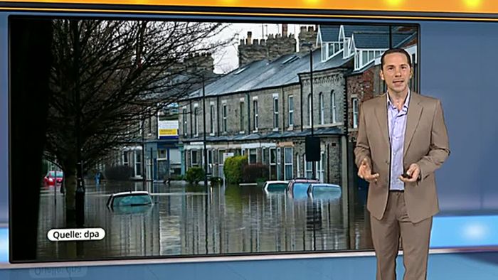 Höchste Unwetterwarnstufe in Teilen Großbritanniens