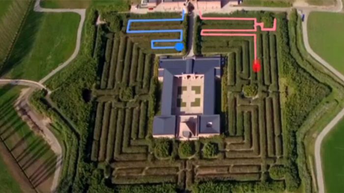 Hirn vs. Muskeln: Wer meistert das Riesen-Labyrinth?