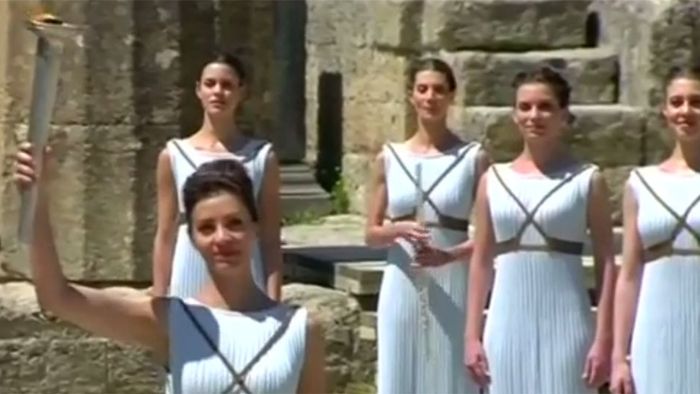 Feuer und Flamme - die olympische Fackel brennt