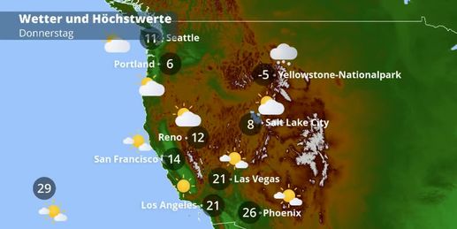 Video USA-Wetter an der Westküste