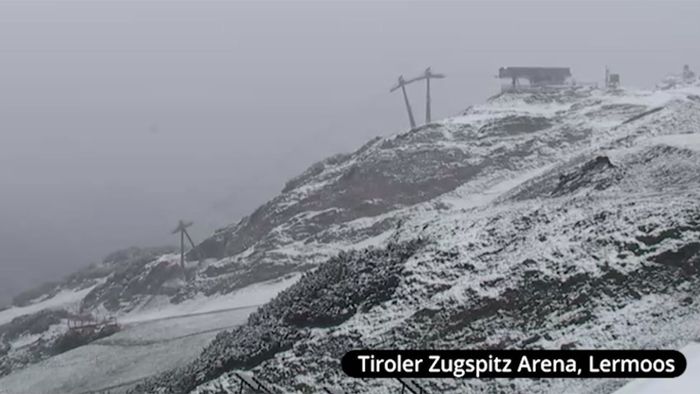Mitten im Hochsommer: Schnee in den Alpen