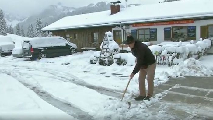Schneefälle in Bayern läuten Winter ein