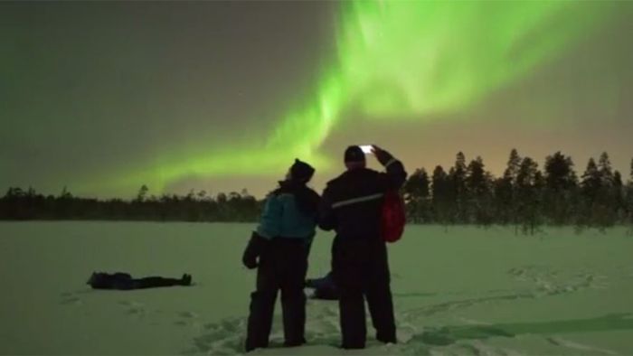 Polarlichter sorgen für mystische Stimmung Polarlichter sorgen für mystische Stimmung