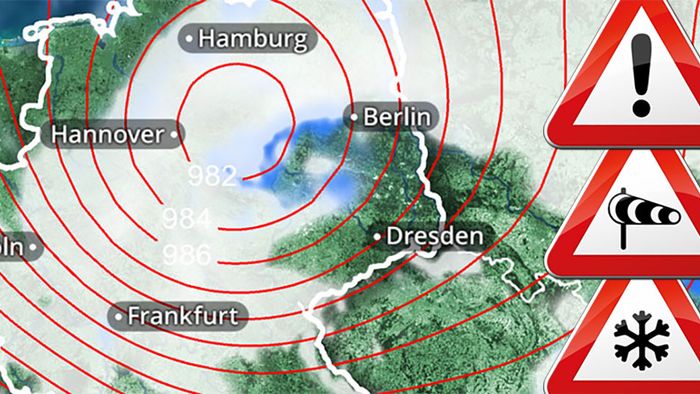 Sturmtief EGON - Hier wird es blizzardartig