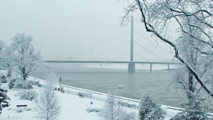 Schnee selbst am Niederrhein! Wintermärchen in Deutschland