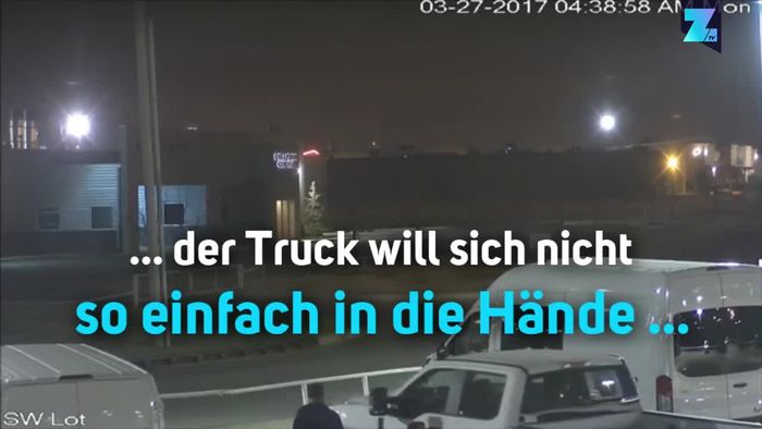 Dumm gelaufen: Truck weigert sich, geklaut zu werden