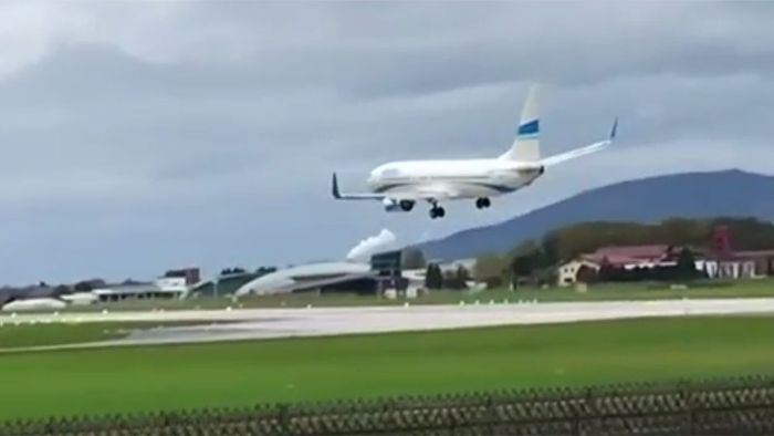 Nichts für schwache Nerven! Landeanflug während Sturm HERWART Nichts für schwache Nerven! Landeanflug während Sturm HERWART