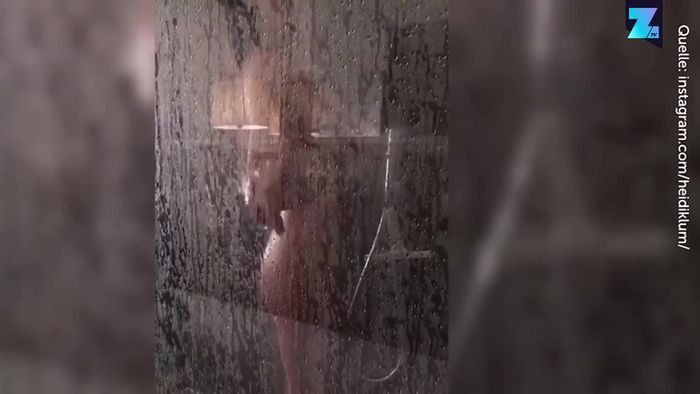 Model-Mutti duscht:  Heidi Klum zeigt alles und nichts