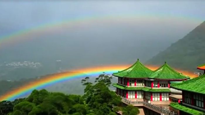 Rekordverdächtiger Regenbogen in Taiwan