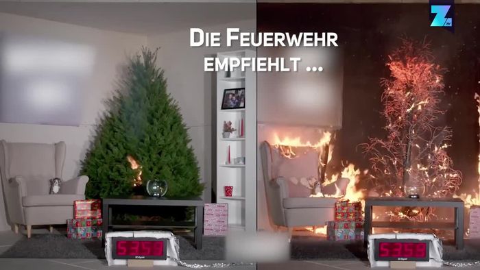 Brandgefährlich: Feuerwehr warnt vor Weihnachtsbäumen