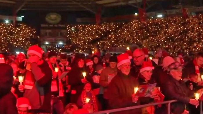 Gänsehaut-Garantie! Weihnachtssingen bei Union Berlin Gänsehaut-Garantie! Weihnachtssingen bei Union Berlin
