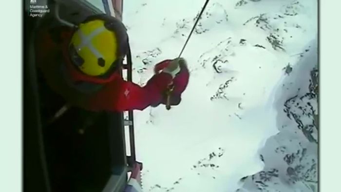 Schottische Küstenwache rettet Skifahrer
