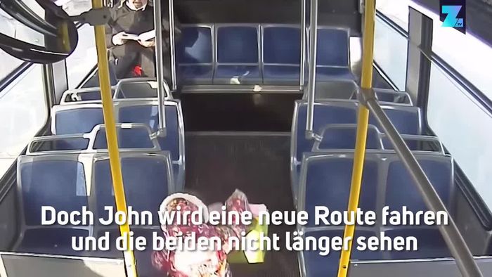 Busfahrer verzückt das Netz mit rührender Geste