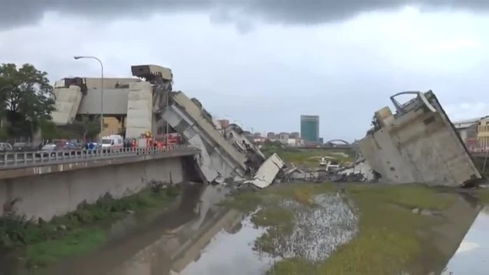 Autobahnbrücke eingestürzt! Tote und Verletzte in Genua
