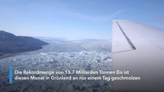 Rekord-Eisschmelze auf Grönland: 13 Milliarden Tonnen an nur einem Tag