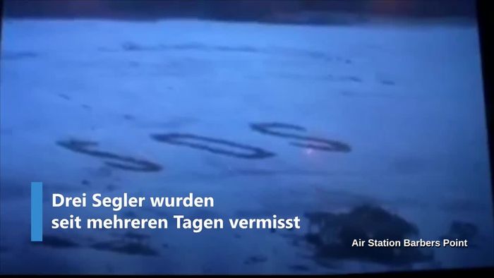 SOS in Sand geschrieben: Vermisste Segler filmreif gerettet