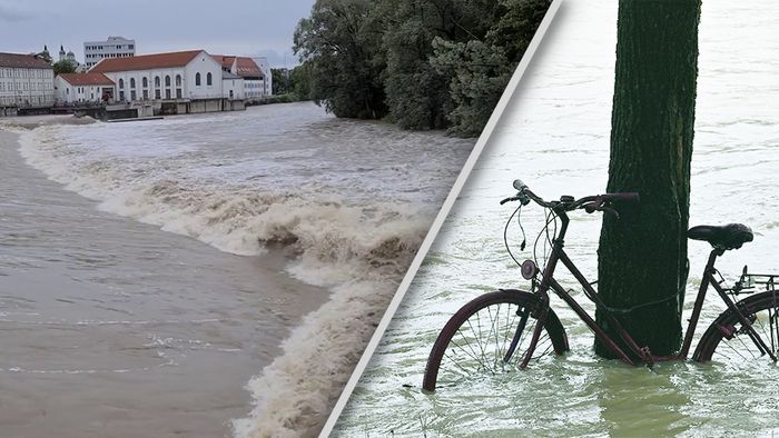 In Süddeutschland sorgte Dauerregen für Hochwasser und Überflutungen.