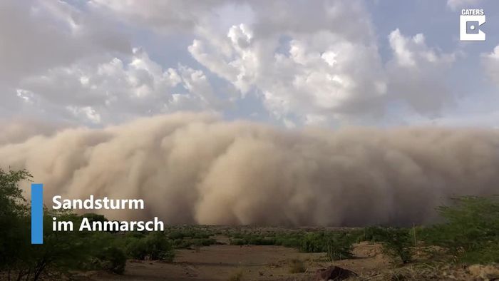 "Angsteinflößend": Gigantischer Sandsturm verschlingt Dorf