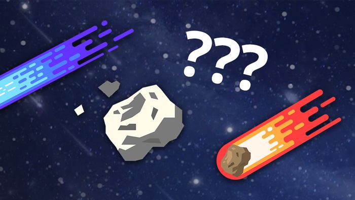 Asteroiden, Kometen und Metoriten unterscheiden durch mehrere Merkmale.