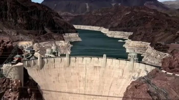 Heftige Dürre! Lake Mead am Hoover Dam sinkt auf Rekordtief