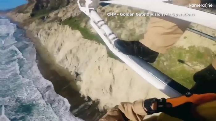 Gefangen auf kleinem Felsvorsprung: Mann per Hubschrauber gerettet