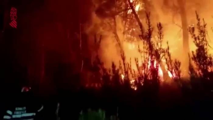 Waldbrand-Inferno nahe Valencia