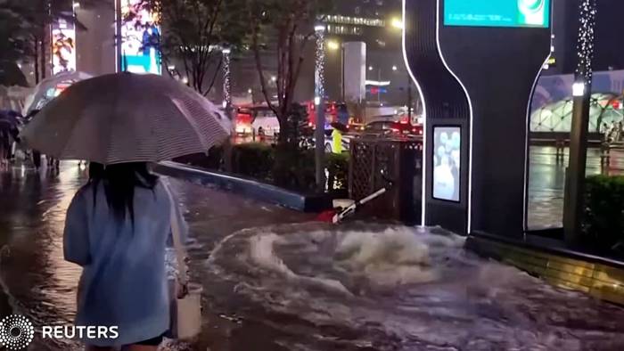 Tödliche Fluten in Seoul: Überschwemmungen nach heftigen Regenfällen
