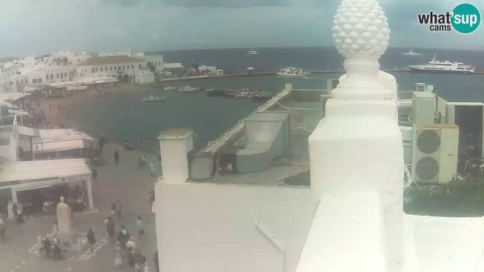 HD Live Webcam Mykonos – Blick auf den alten Hafen